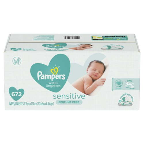 Pampers Sensitive Baby Wipes 8-Pack 672 Wipes (Select for More Options)