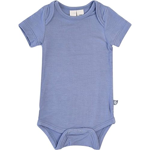 KYTE BABY Short Sleeve Unisex Baby Bodysuits Made from Soft Bamboo Rayon Material - Slate - NB