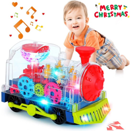 NDTOYS Baby Toys, Tummy Time Toys for Kids with Electronic Light & Sound Music Electric Gear Train Toys for Toddlers Early Educational Crawling Toys for Boys Girls Infant Birthday