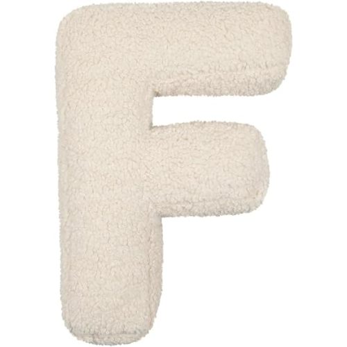 Elegant Letter Pillow - Initial Pillow Cover for Bed, Decorative Pillows with Monogram Design (F)