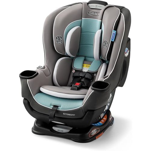 Graco Extend2Fit Convertible Baby Car Seat, Rear and Forward Facing, Adjustable Extension Panel for Extra Legroom, Spire