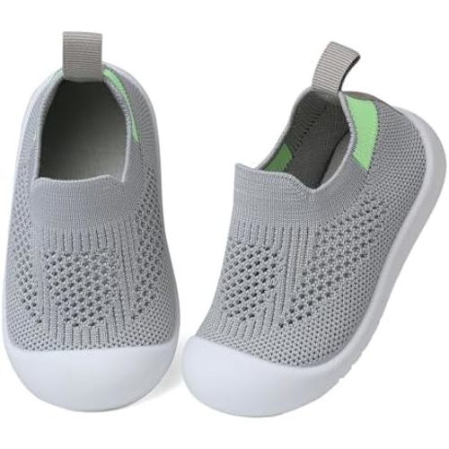 Baby First Walking Shoes Toddler Infant Boys Girls Baby Sneakers Breathable Non-Slip Indoor Floor Baby Sock Slipper with Soft Sole Cotton Mesh