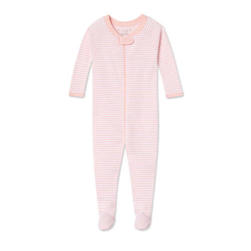 Baby Sleeper in English Rose Stripe — 0-3M