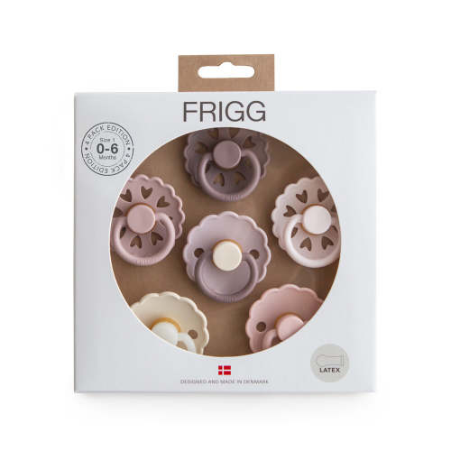 FRIGG 6-Pack Pacifiers - Latex Size 1 - Blooming Love