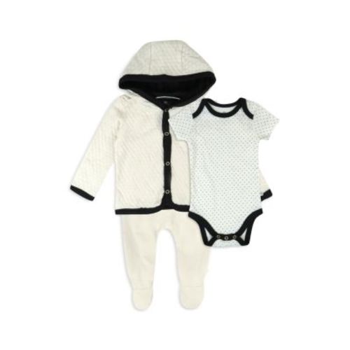 Matelasse Hoodie, Pants & Bodysuit Set - Baby