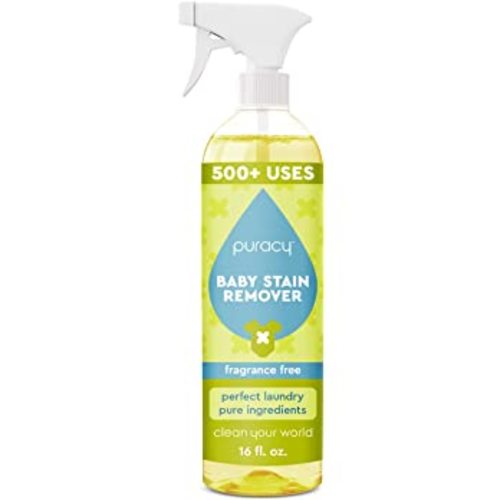 Puracy Natural Baby Laundry Stain Remover, Enzyme Odor Eliminator, Free & Clear, 16 Ounce : Health & Household