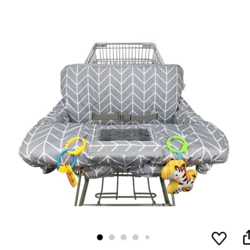 Shopping Cart Cover for Baby ICOPUCA Cotton High Chair Cover, Reversible, Machine Washable for Infant, Toddler, Boy or Girl (Grey Arrow Print)