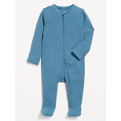 Unisex Sleep &amp; Play Rib-Knit Footed One-Piece for Baby