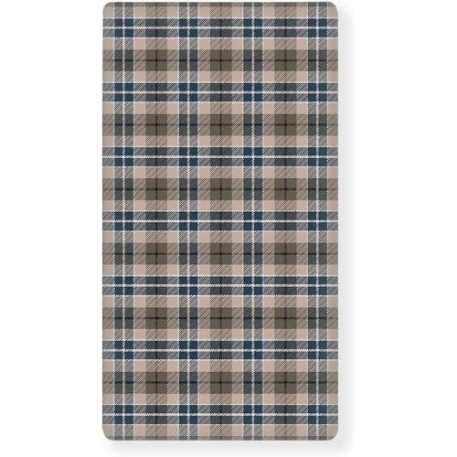 Brown Plaid Checkered Fitted Crib Sheet for Boys Girls Geometric Gingham Baby Sheet for Standard Crib and Toddler Rustic Patch Nursery Bed Mattress Sheets 28"x52"