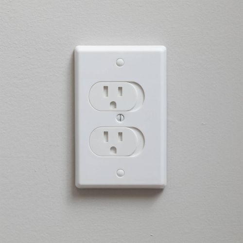 Qdos Universal Self-closing Outlet Covers - White 3pk
