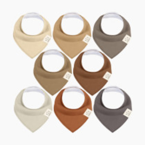 KeaBabies Organic Bandana Bibs (8 Pack) - Terracotta, 8
