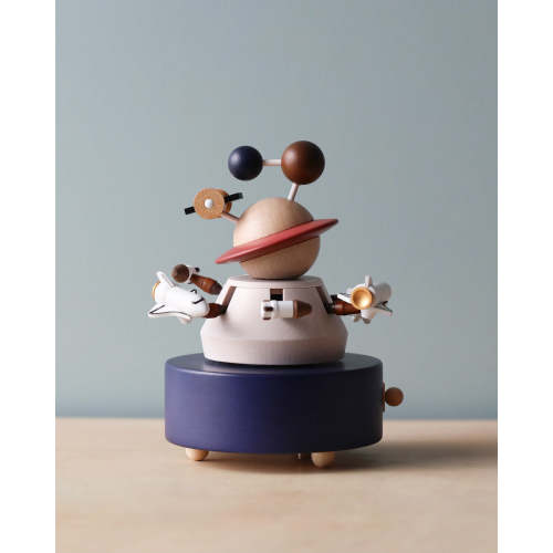 Wooden Outer Space Music Box