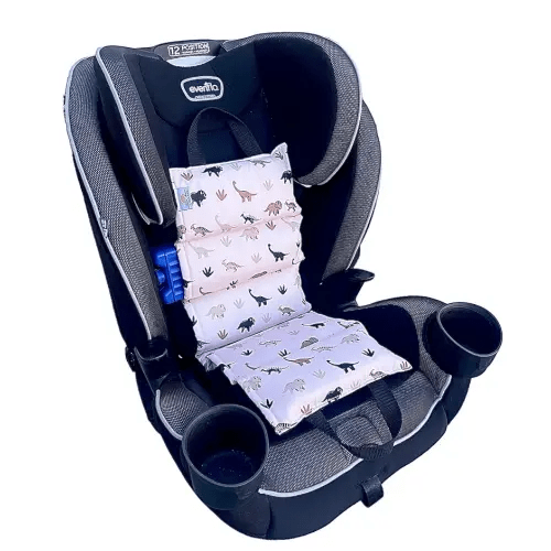 Original Car Seat Cooler Washable Insulated Ice Pack Infant Car Seat Cooling Cushion Mat for Hot Weather Multifunctional Baby Cooling Pad (Neutral Dino)