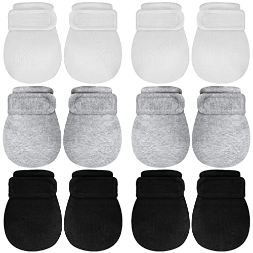 Newcotte Adjustable Baby Mittens No Scratch Newborn Cotton Breathable Gloves Warm Baby Mitts for Boys
