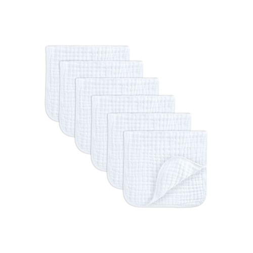 Muslin Burp Cloths - Pack of 6
