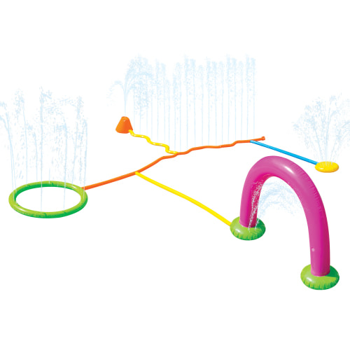 Banzai Backyard Play Pad, Inflatable Splash Sprinkler Water Park for Kids, Toddler Outside Activity, 11ft Long, Ages 3+