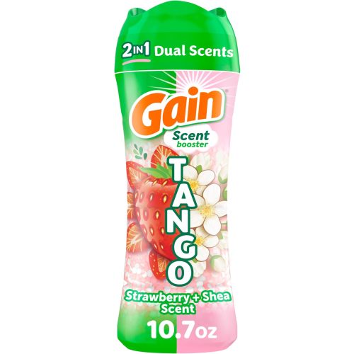 Gain Tango 2-in-1 Laundry Scent Booster Beads, Strawberry and Shea Scent, 10.7 oz, Laundry Beads with Dual Scents Plus All Day Freshness