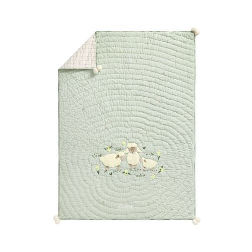 Sage Sheep Organic Baby Quilt | Pottery Barn Kids