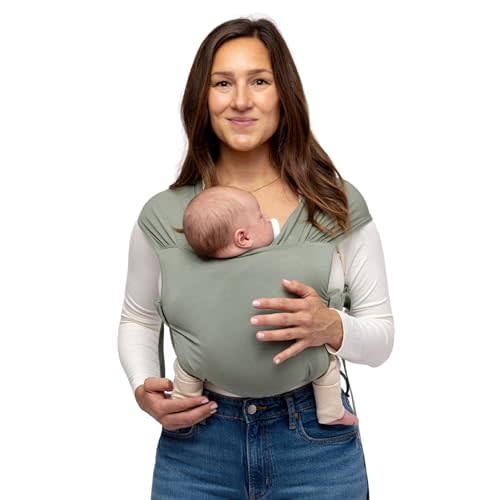 WildBird - Aerial Buckle Wrap - 0-6 Months - Standard (XS-XL) Acadian - Newborn Baby Carrier - Front Carry - Soft Fabric, Straps, Head Support, Padded Waist Belt - Baby Essentials - New Mom Gifts