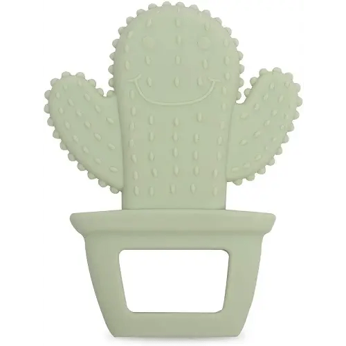 Baby Silicone Teether,Sensory Chew Toys,BPA Free Soft and Effective Infant Teething Pain Relief Toys,Freezer Safe,Food Grade Silicone,Best Shower Gift for Boys and Girls (Cactus)