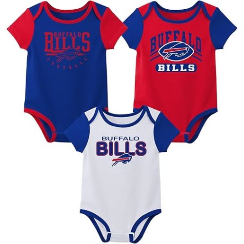 Outerstuff NFL Teams Newborn Baby and Infant Short Sleeve Bodysuit Variety 3-Pack (0-18m)