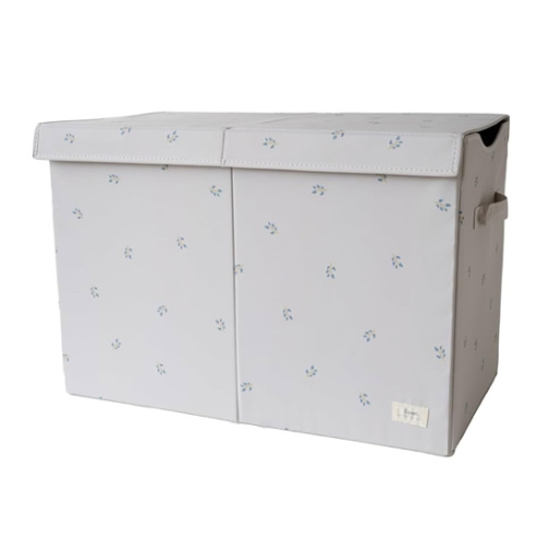 3 Sprouts Recycled Fabric Toy Chest Storage Box - Extra Large Toy Storage Box, Sturdy Toy Bins - Kids Organizer for Bedroom - Toybox Basket with Lid for Kids, Toddlers, Boys, Girls - Terrazzo Cream