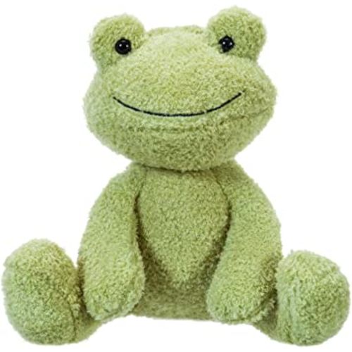 Apricot Lamb Toys Plush Velvet Frog Stuffed Animal Soft Cuddly Perfect for Child (Green Frog,8.5 Inches)