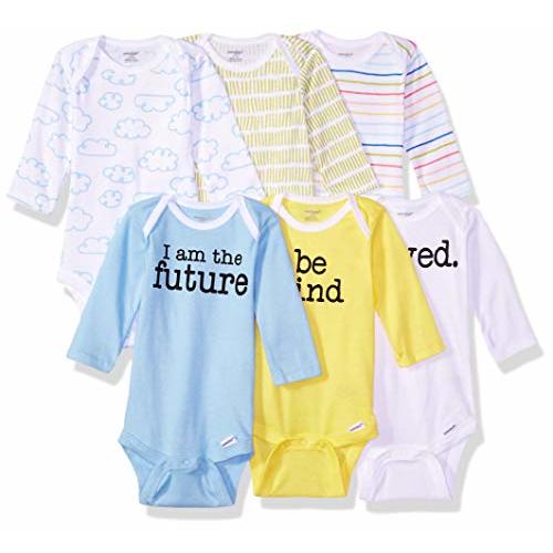 Onesies Brand unisex-baby 6-pack Long Sleeve Bodysuits