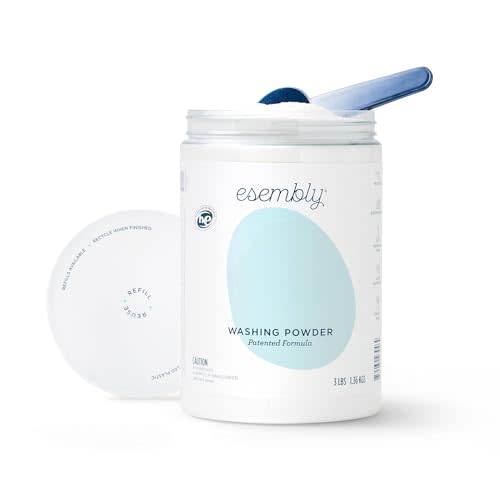 Esembly Cloth Diaper Laundry Detergent 3lbs Refillable Canister - Washing Powder Specially Formulated to be Gentle for Baby & Planet, Fragrance Free, Eco-friendly - Canister with Scoop.