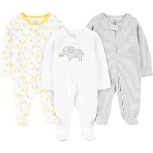 Simple Joys by Carter's Baby-Boys 3-Pack Sleep and PlayFootie