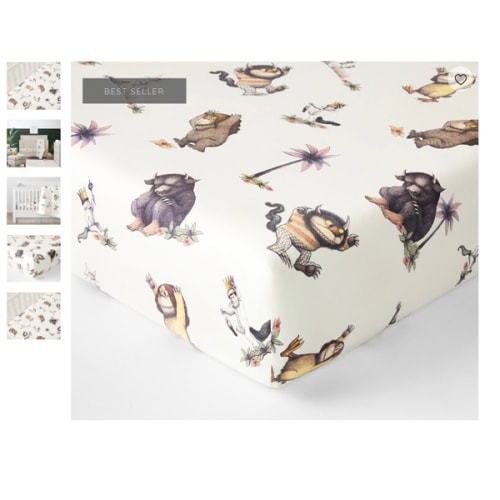 Pottery Barn Kids Where the wild things are Organic crib sheet set