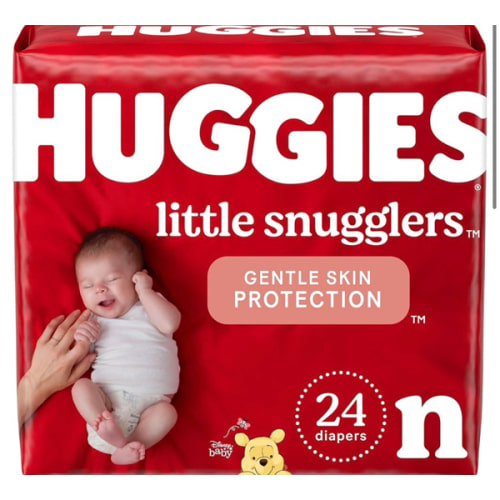 Huggies Size Newborn Diapers, Little Snugglers Baby Diapers, Size Newborn (up to 10 lbs), 84 Count, Packaging May Vary