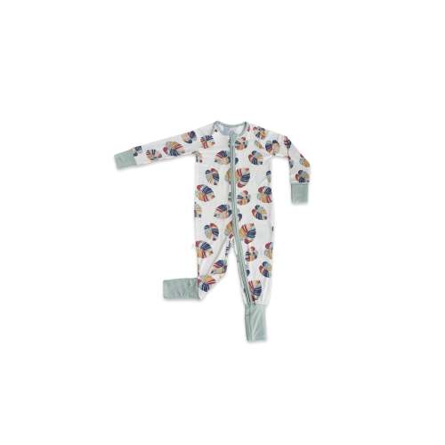 Bamboo Zip Romper - Monstera