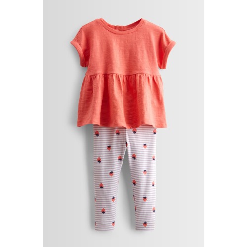 Peplum T-Shirt & Leggings Set
