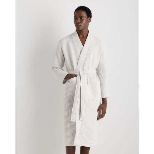 Organic Turkish Waffle Robe in Silver