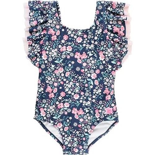 RuffleButts® Baby/Toddler Girls Ruffle Strap One Piece Swimsuit w/UPF 50+ Sun Protection