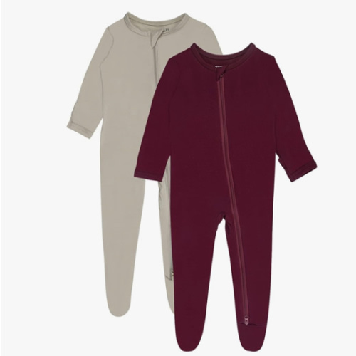 GUISBY Rayon Baby Footed Pajamas with Mitten Cuffs,Soft Long Sleeve Romper 0-18 Months