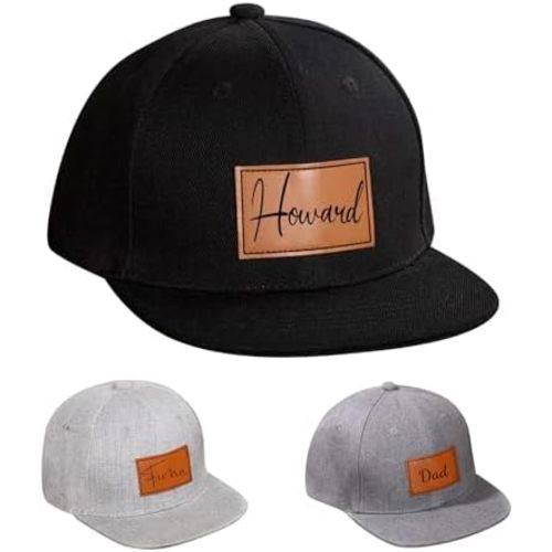 Rucekia Personalized Name Toddler Boys Girls Hats, Custom Baby Adult Baseball Caps with Adjustable Snapback