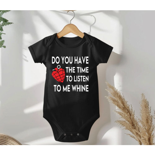 Do You Have The Time To Listen To Me Whine Baby Gift- Punk Alt Rock Baby Bodysuit- Basket Case Inspired Baby Bodysuit Gift
