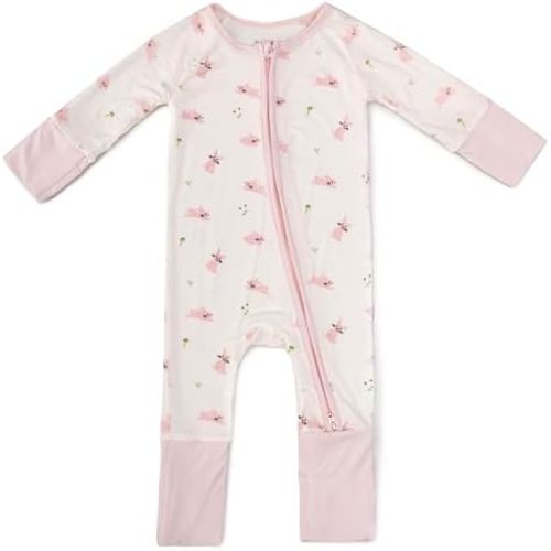 Ultra-Soft Baby Romper with Foot Cuffs, Baby Girl Clothes, Baby Boy Clothes, 0-24 Months