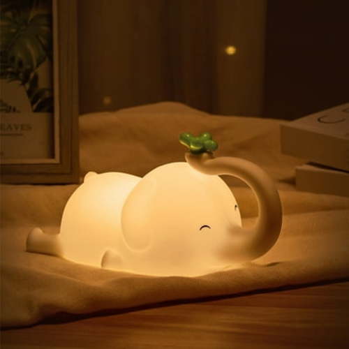 Vrorvz Rechargeable Baby Dumbo Cute Night Light USA Nursery Bedroom Baby Gift Suit for Kids Stress Relief Three Brightness Timer Feature Portable Design Phone Stand