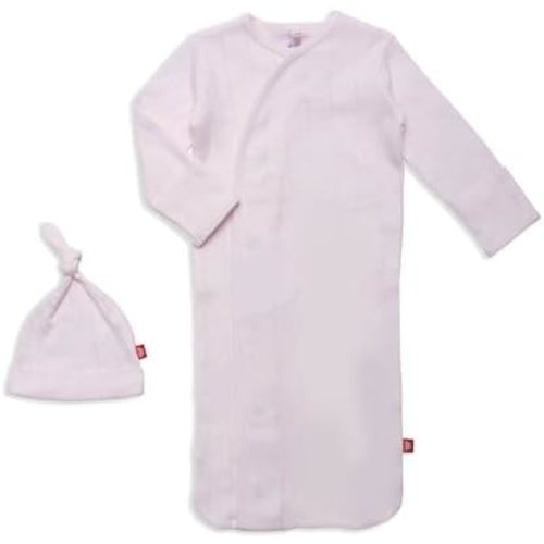 Magnetic Me Organic Cotton Newborn Sleeper Gown & Hat Set | Super Soft Organic Cotton Fabric Sleep Sack