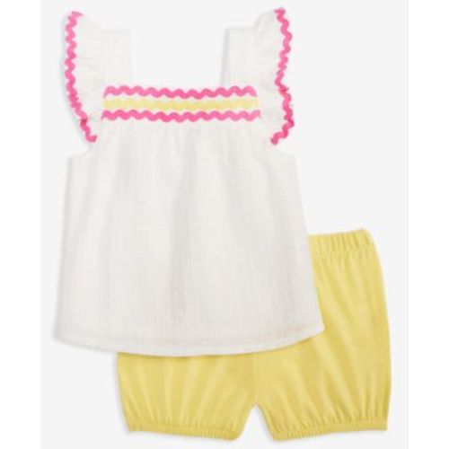 Baby Girls Cotton Clip-Dot Top & Bloomer Shorts, 2 Piece Set, Exclusively at Macy's