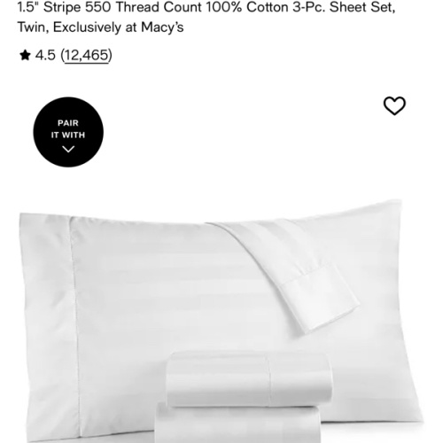 1.5" Stripe 550 Thread Count Collection