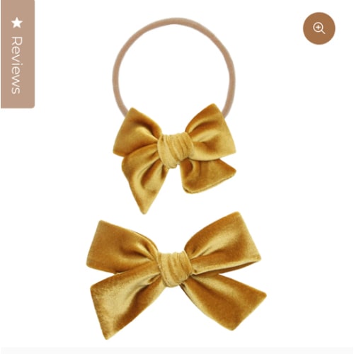 Velvet - Honey Bow Headband