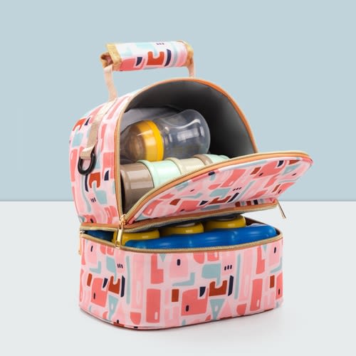 Insulated Baby Bottle Bag,Diaper Bag, Multi-Function Breastmilk Cooler Bag & Lunch Bag, Fit as Wine Carrier or for Milk Bottles ,Portable Thermal Insulated Lunch Box for Women Large Capacity Handbag