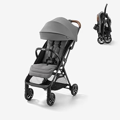 Graco Ready2Jet Compact Stroller – Overhead Friendly Compact Travel Stroller with Automatic Fold, Kingston