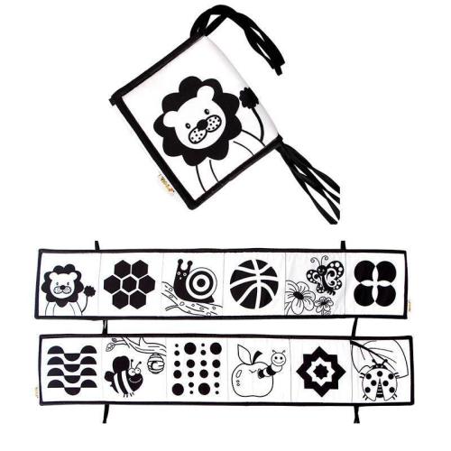 Foldable High Contrast Activity Cloth Book | Soft Baby Book & Crib Toy