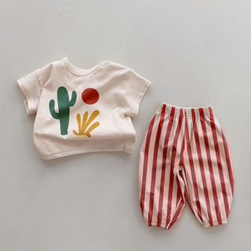 Baby 2-Piece Sun Cactus Striped Set