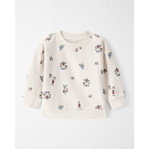 Baby Girl Organic Cotton French Terry Sweatshirt in Berry Blossom Print - Little Planet | Carter's